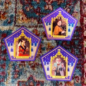 Set of 3 Harry Potter chocolate frog cards